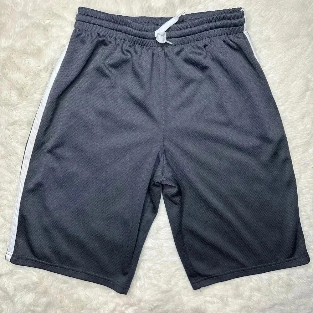 Athletic Works Shorts Grey & White Drawstring Waist Size Extra Large